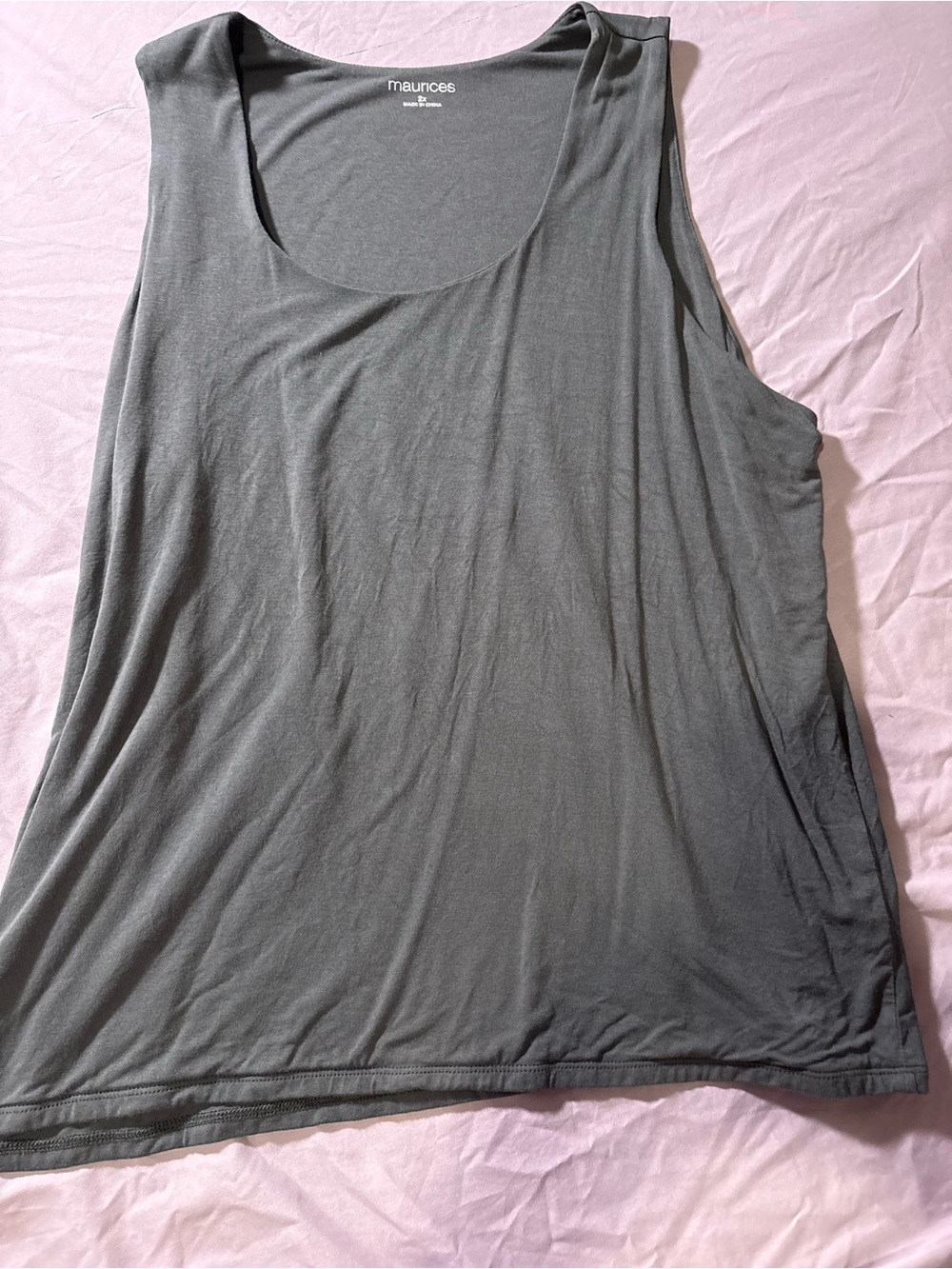 Maurices Slate Gray Scoop Neck Tank Top